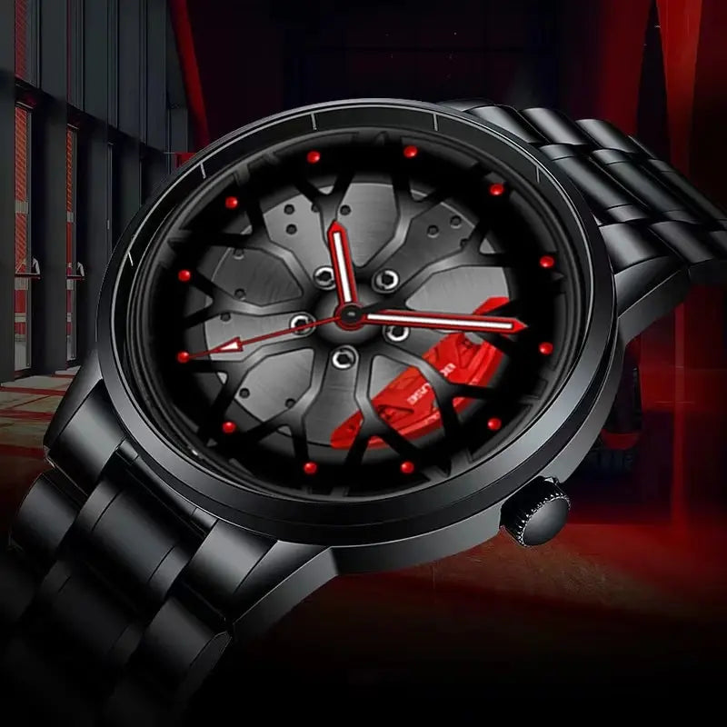 Fashion Mens Car Wheel Watches 