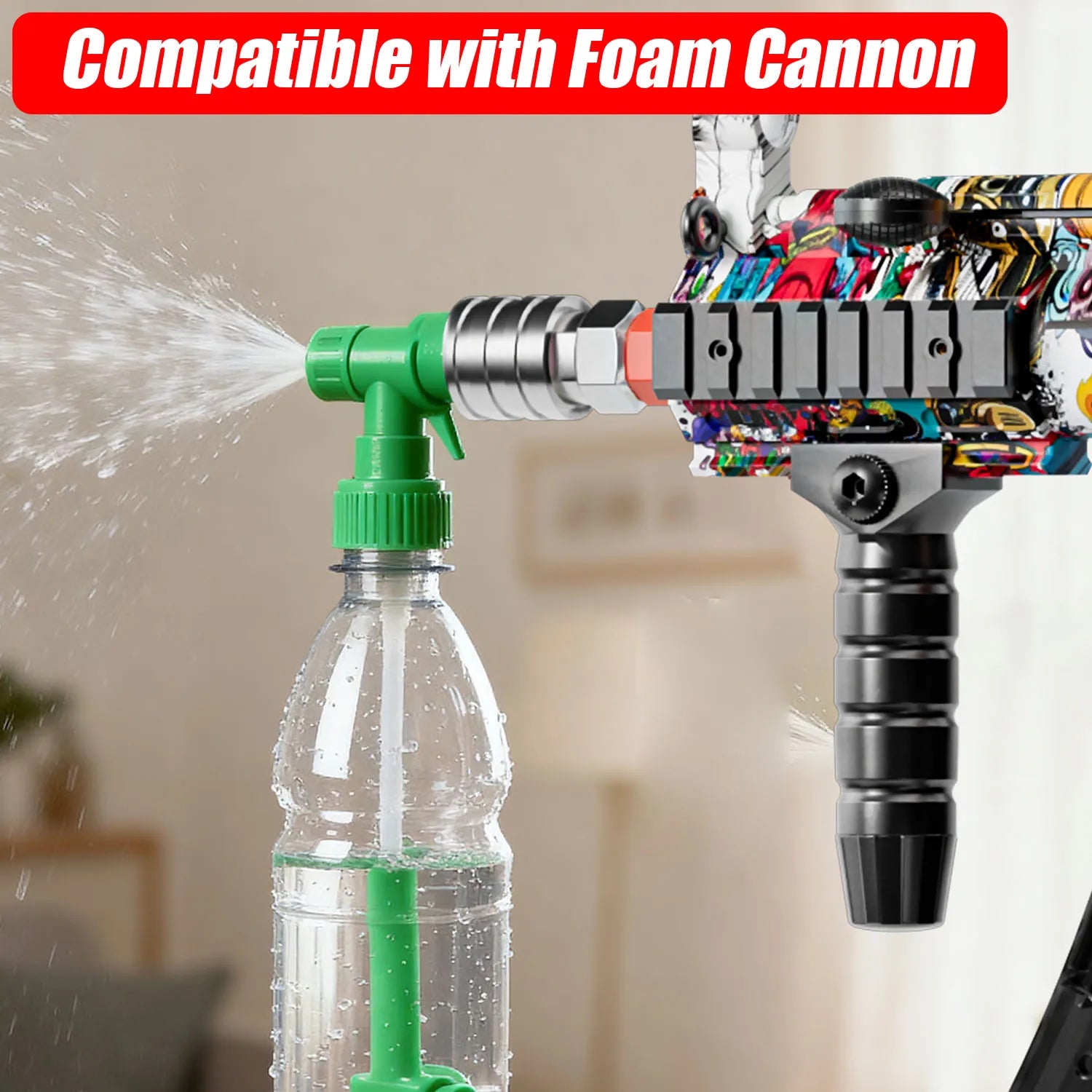 High Pressure Power Washer Gun - Quick Connect Plug for Foam Cannon & Garden Hose, Professional Car Cleaning Tool for Vehicle