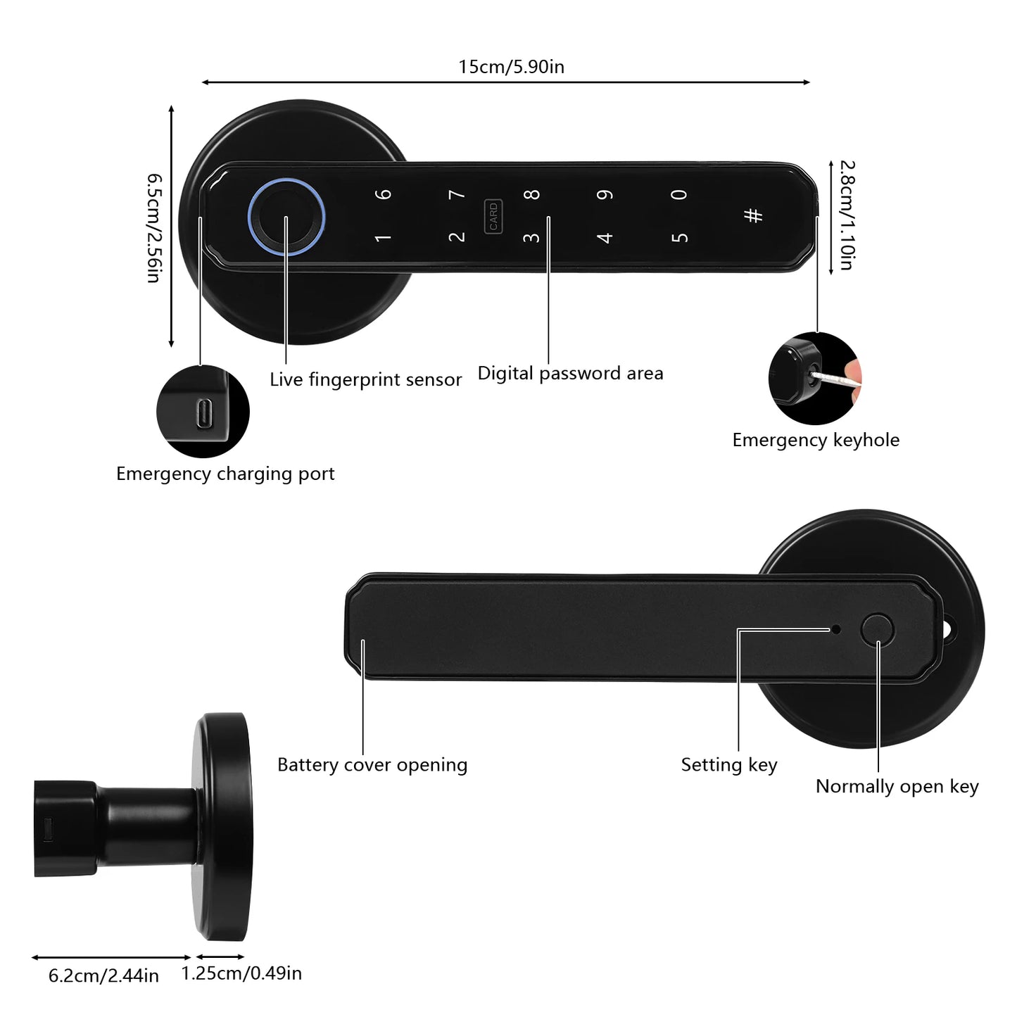 Smart Door Handle Lock 
