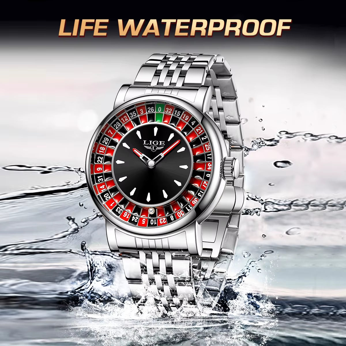 Fashion Men Watch Rotating Roulette