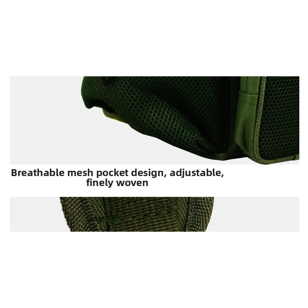 Waterproof Nylon Fishing Backpack with 36L Tackle Box and Mesh Seat Cushion Green Multifunctional 40Cm 20Cm 38Cm