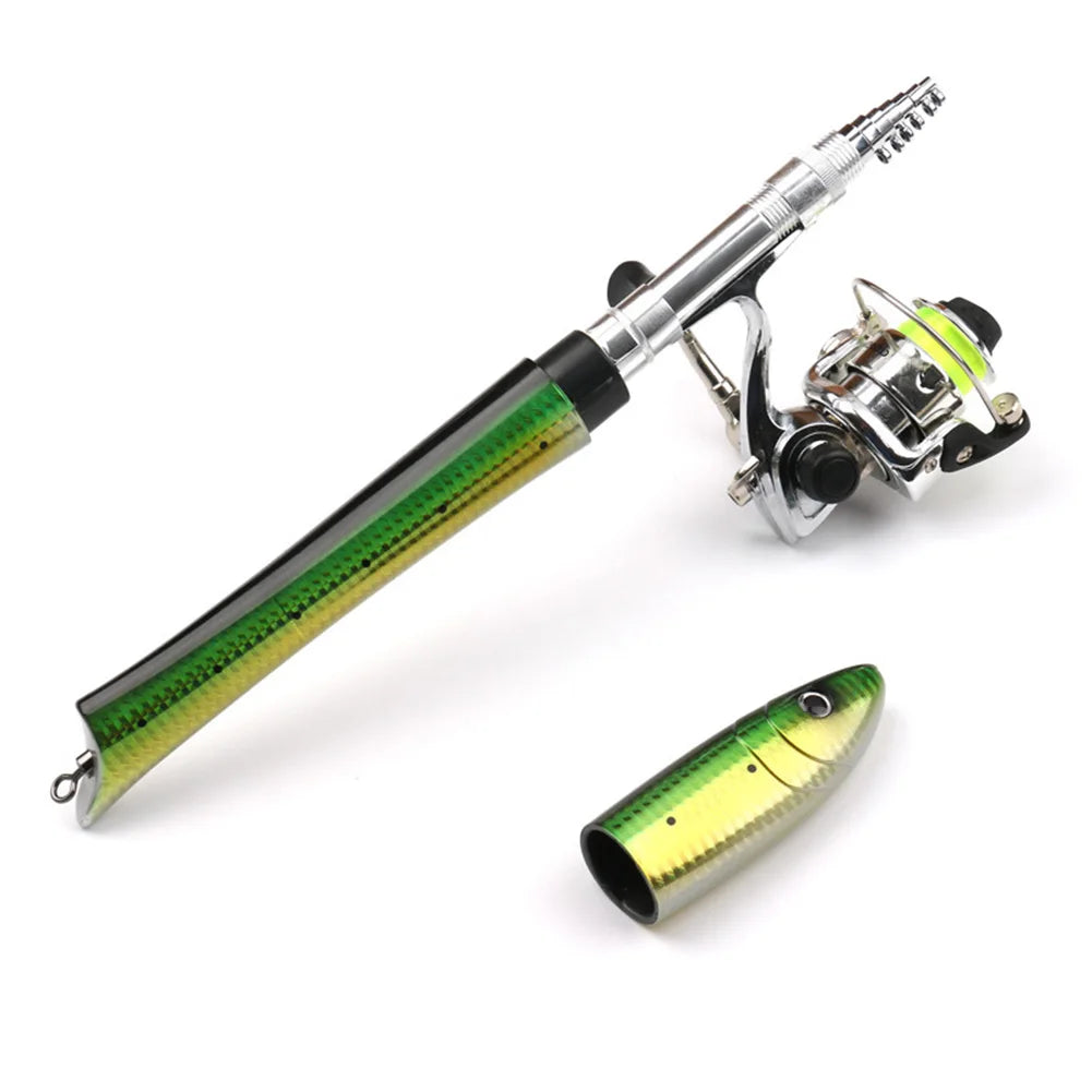 Portable Fish Shaped Fishing Rod 
