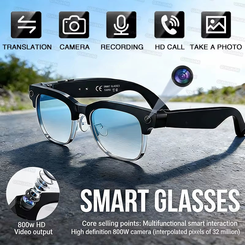  Camera Smart Glasses Video 