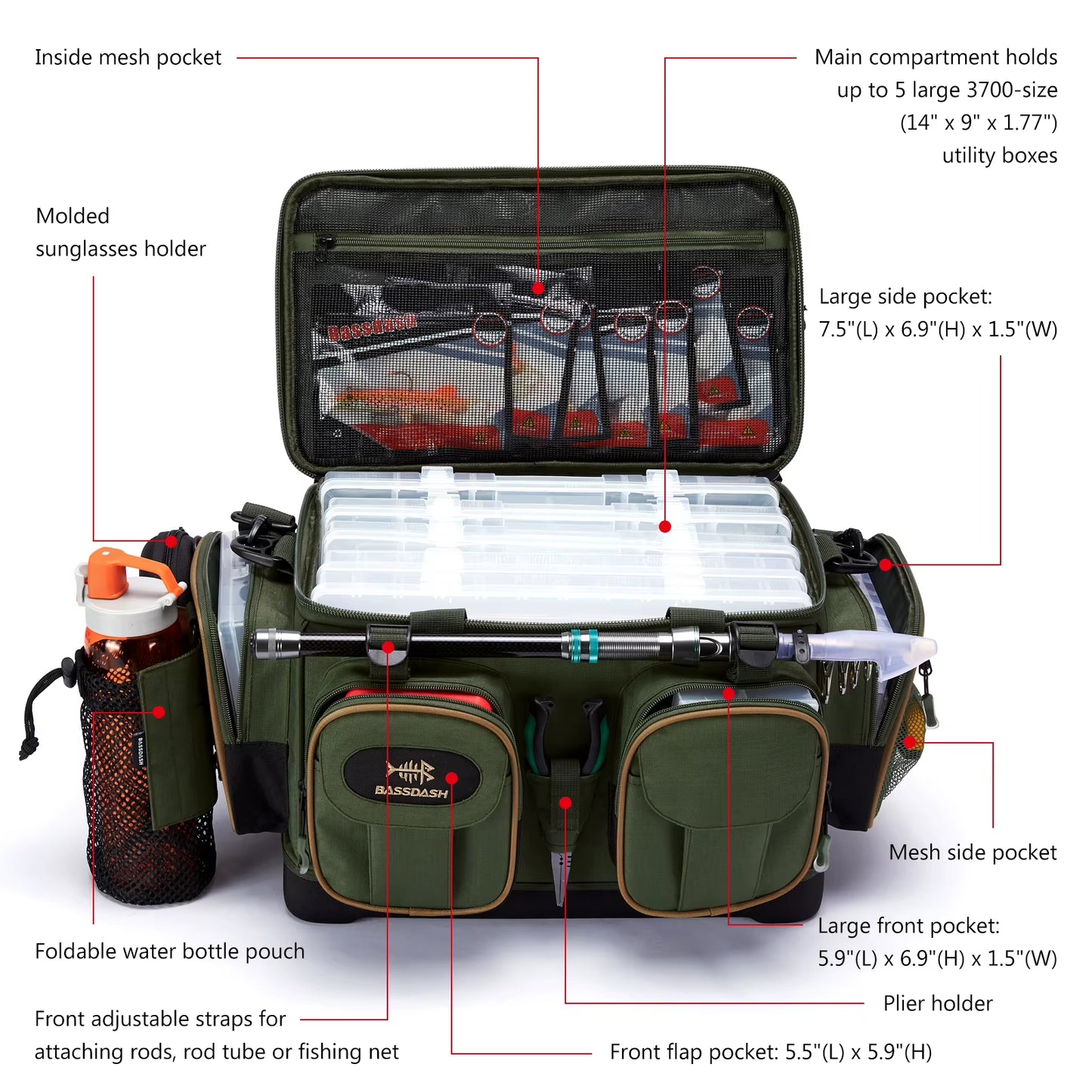 Fishing Tackle Shoulder Bag 