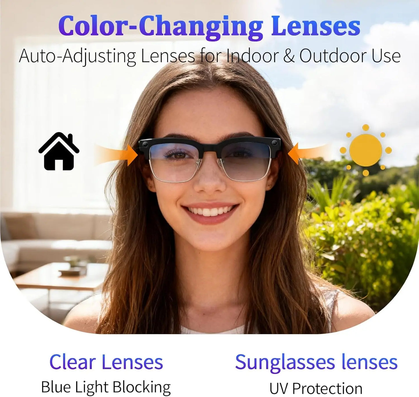  Camera Smart Glasses Video 