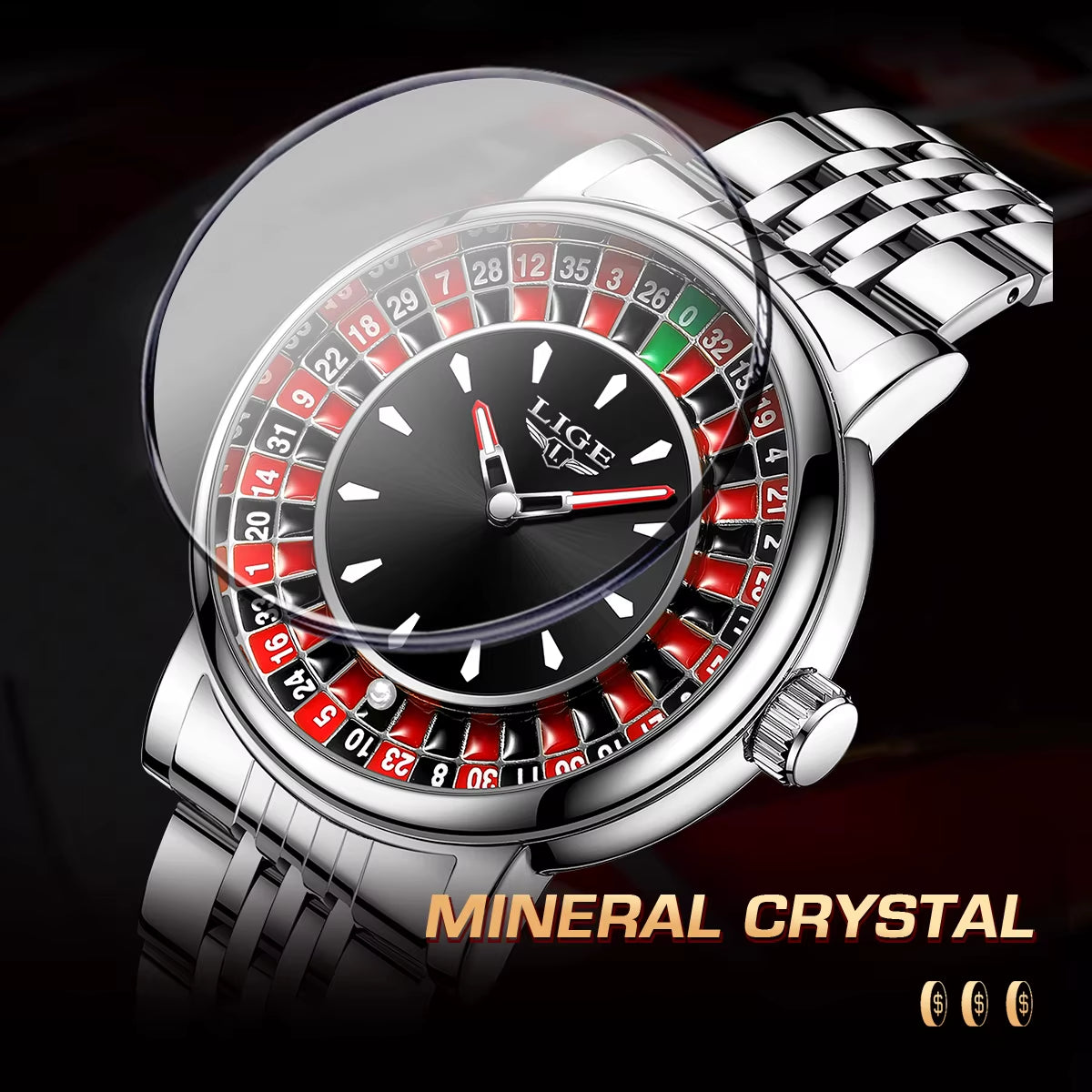 Fashion Men Watch Rotating Roulette