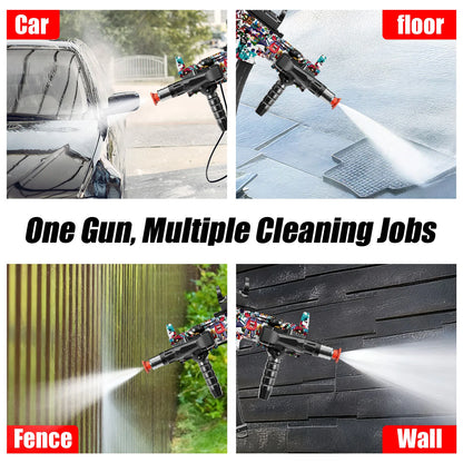 High Pressure Power Washer Gun - Quick Connect Plug for Foam Cannon & Garden Hose, Professional Car Cleaning Tool for Vehicle