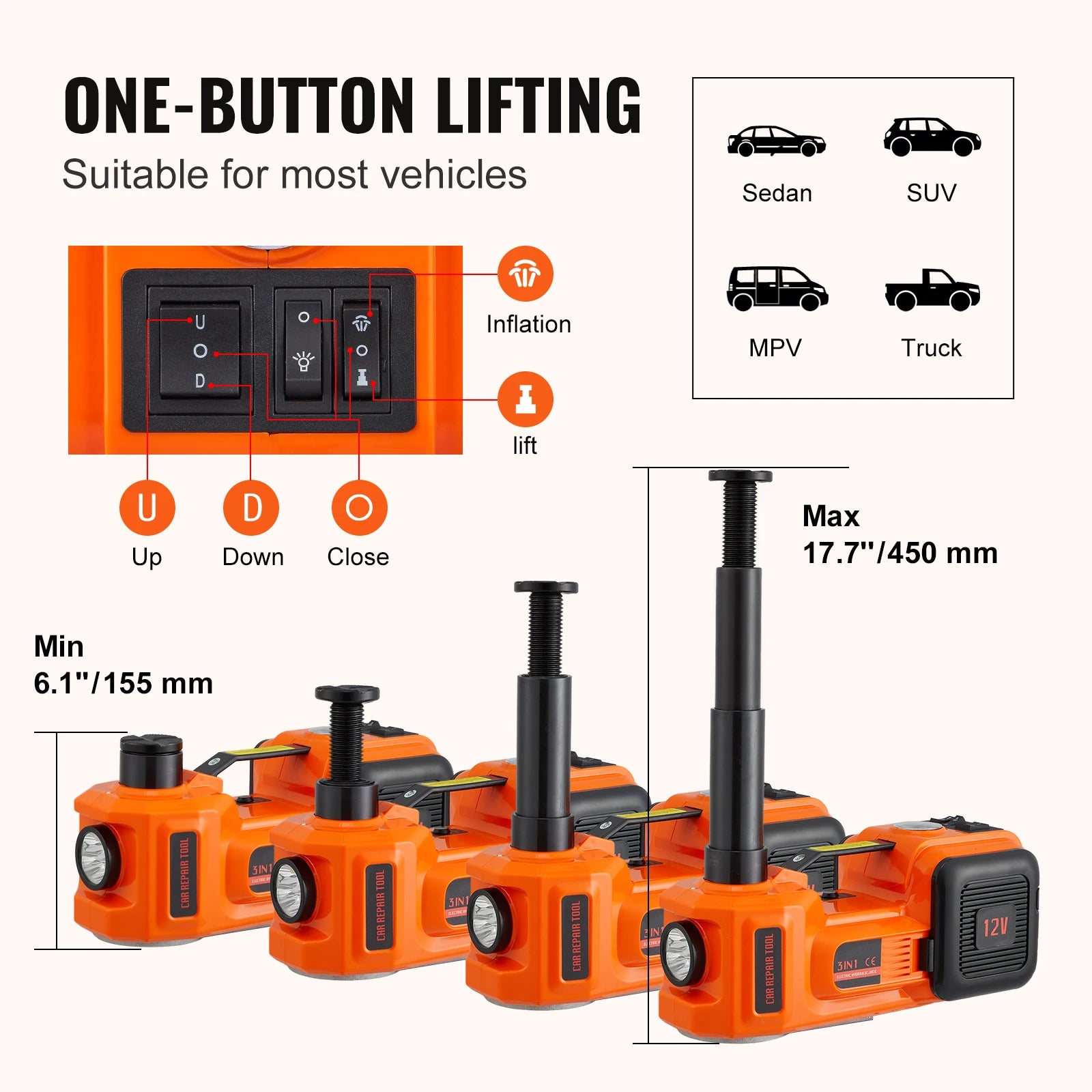 Electric Car Jack portable 