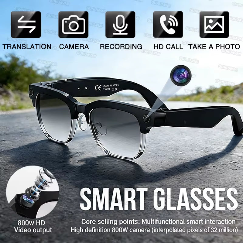  Camera Smart Glasses Video 