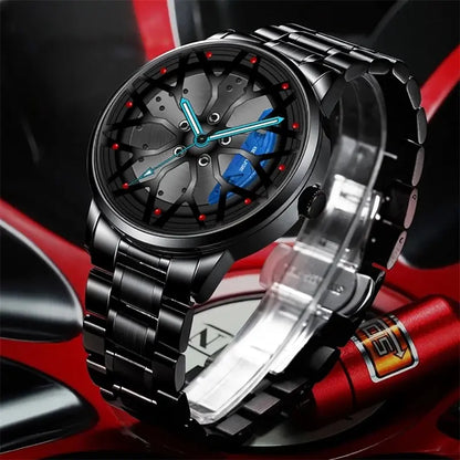 Fashion Mens Car Wheel Watches 