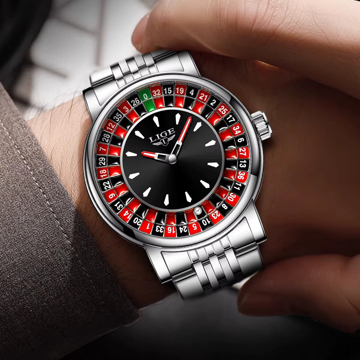 Fashion Men Watch Rotating Roulette