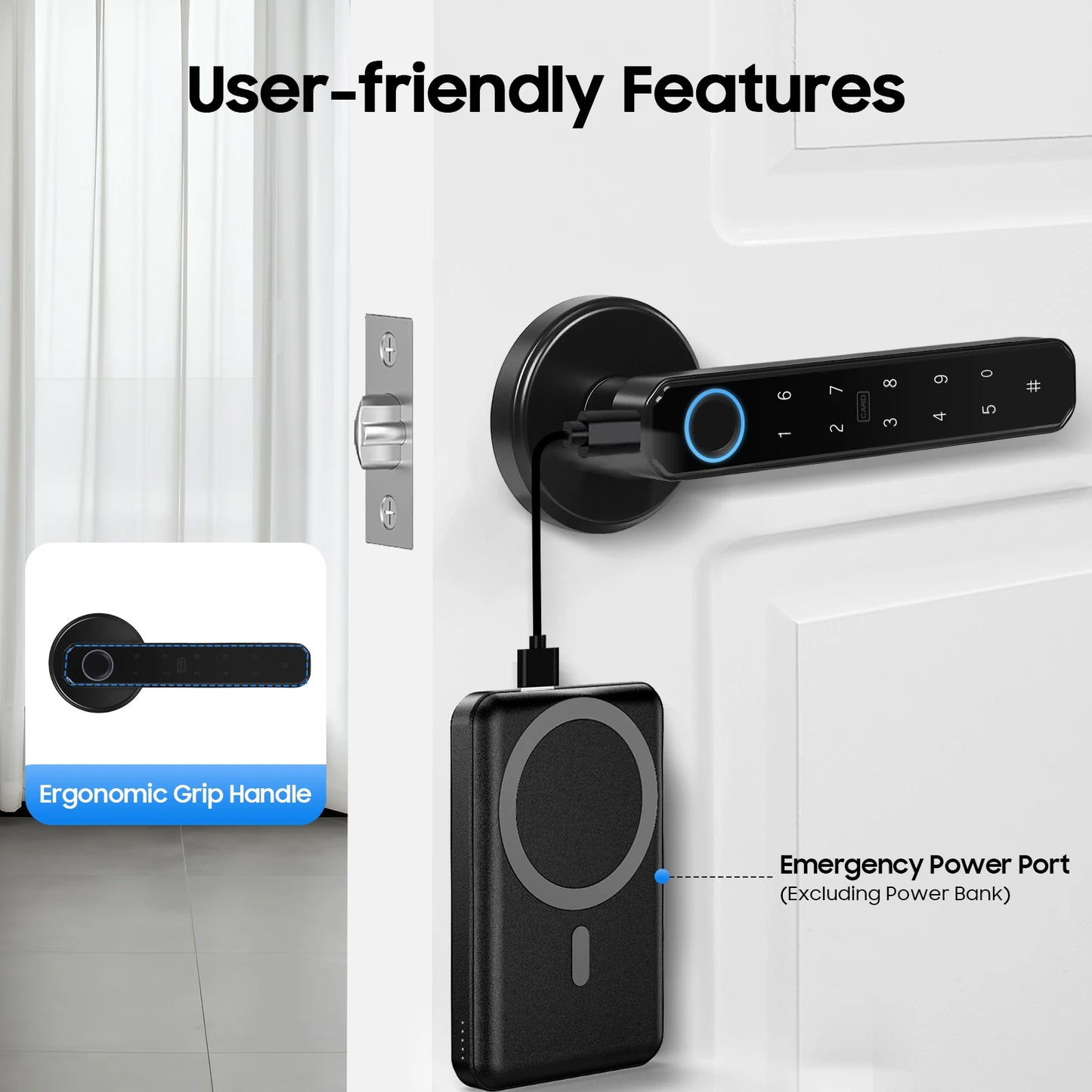 Smart Door Handle Lock 