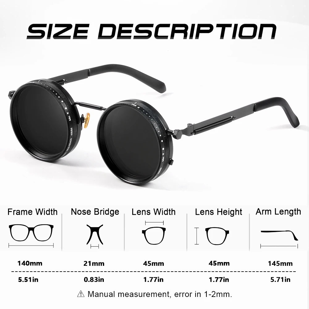 Polarized round Sunglasses Adjustable