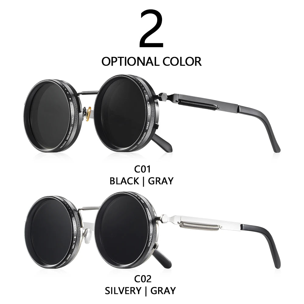 Polarized round Sunglasses Adjustable