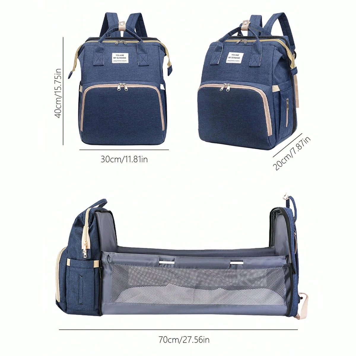 Foldable Bed Diaper Bag 
