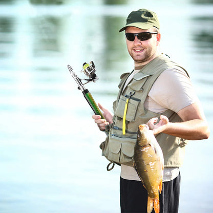 Portable Fish Shaped Fishing Rod 