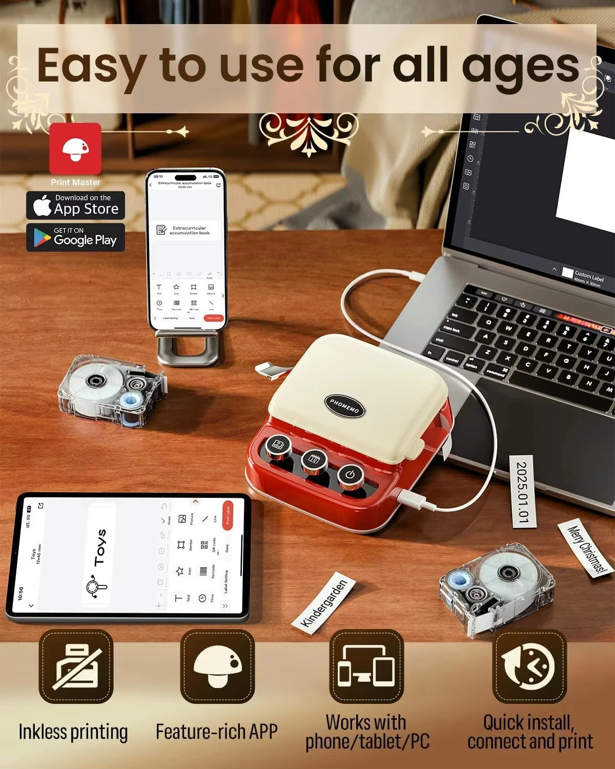 Phomemo P15 Label Printer Gift Label 